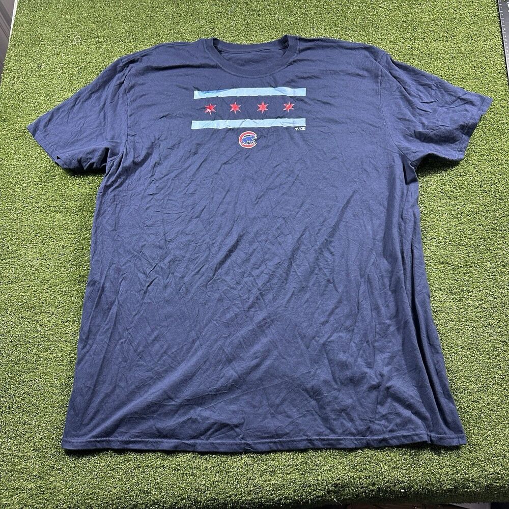 Chicago Cubs Fanatics Men's 3XL Navy T-Shirt MLB Baseball NWOT
